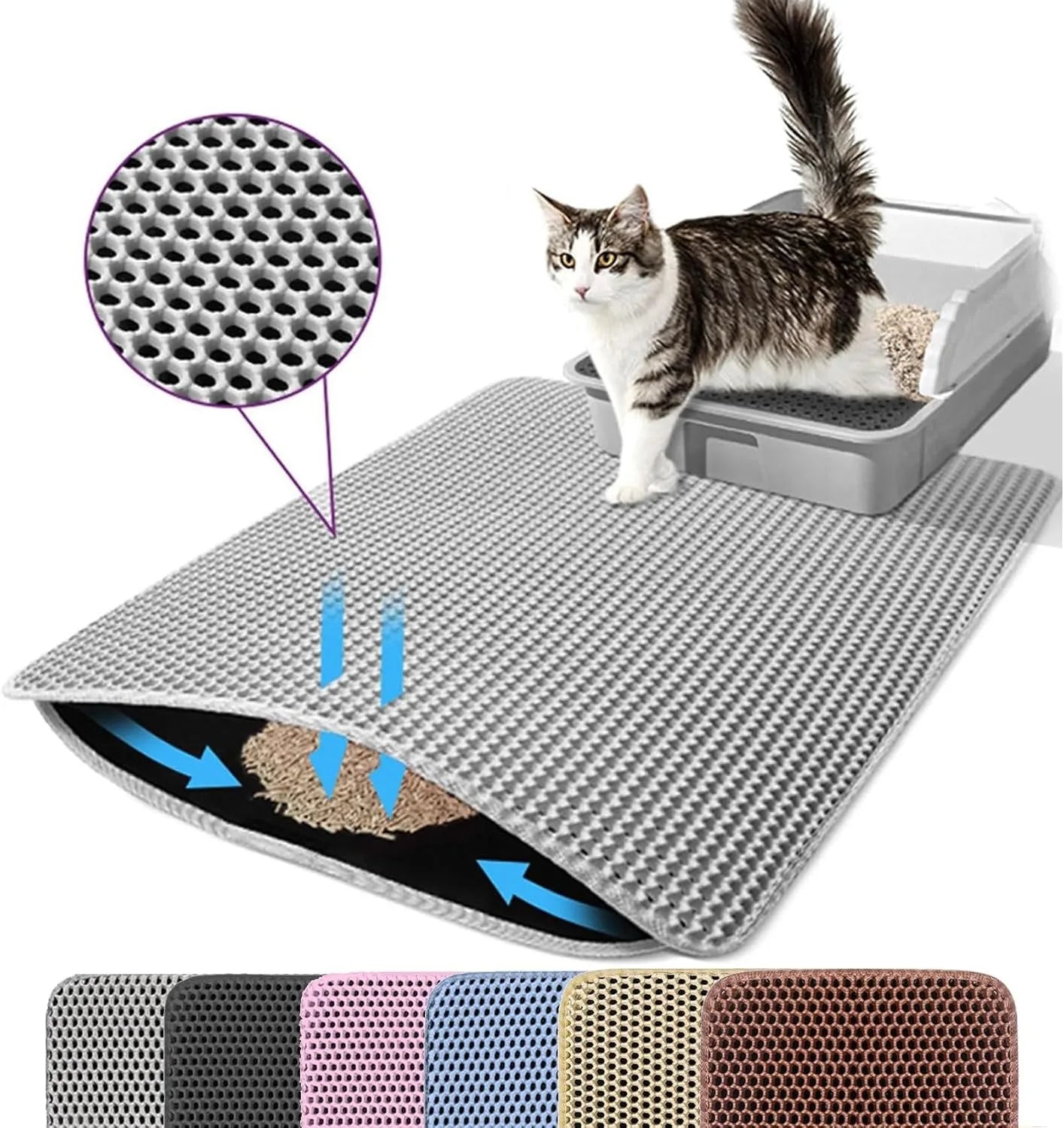 Invisible litter, litter mat