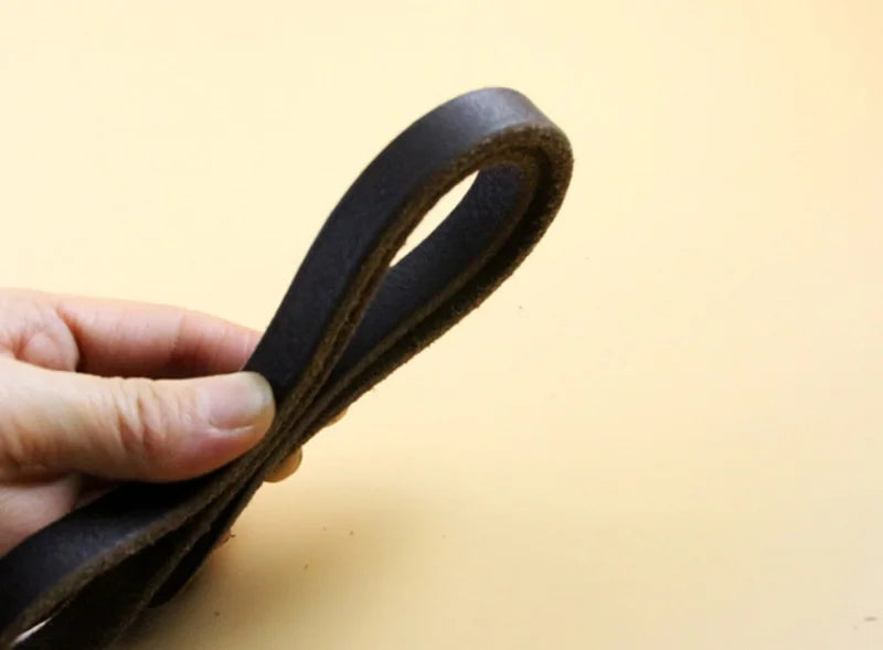 Long Dog Leash Braided Real Leather Large Dog Lead Recall Training Tracking Obedience big Dog Leashes Mountain Climbing Rope