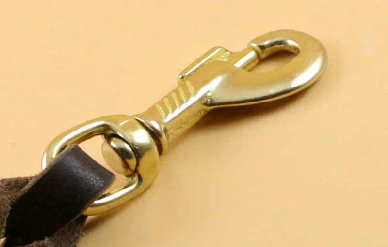 Long Dog Leash Braided Real Leather Large Dog Lead Recall Training Tracking Obedience big Dog Leashes Mountain Climbing Rope