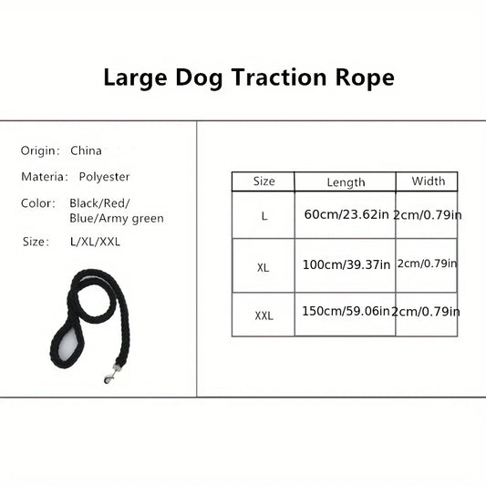 Rope dog leash for strong big dogs