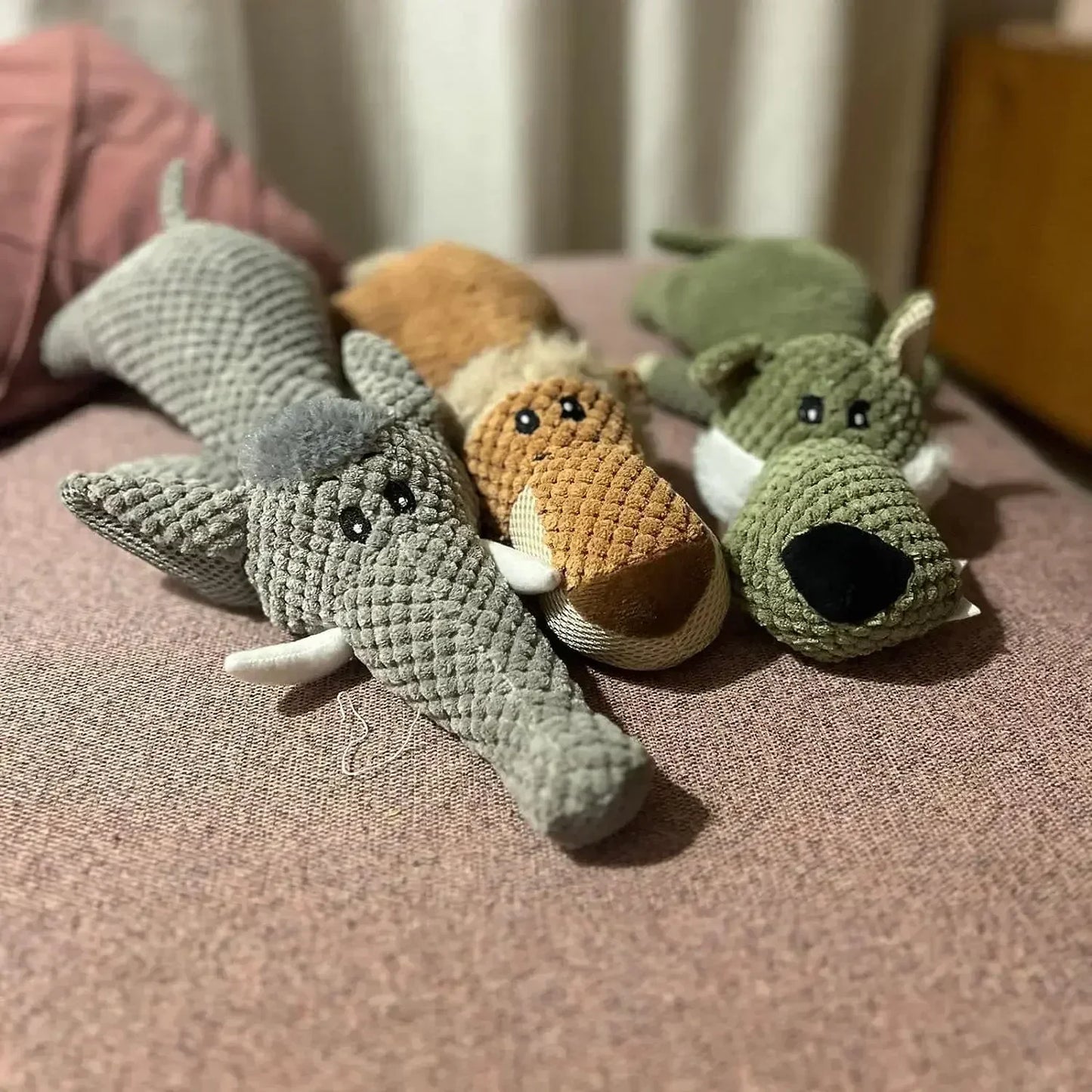 Cute animal pet molar toys