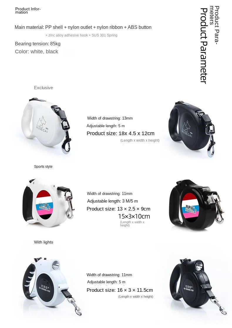 Dog Leash Large Small Medium Dog Leash Golden Hair Teddy Walk Cat Dog Mi Automatic Retractable Rope Small Animal Supplies