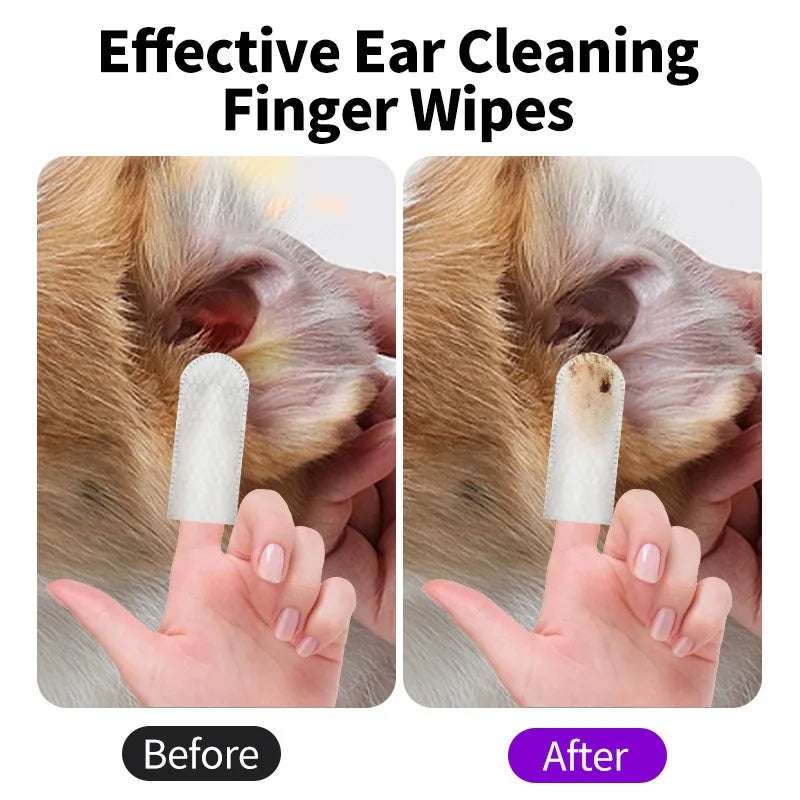 Pet ear cleaning wipes