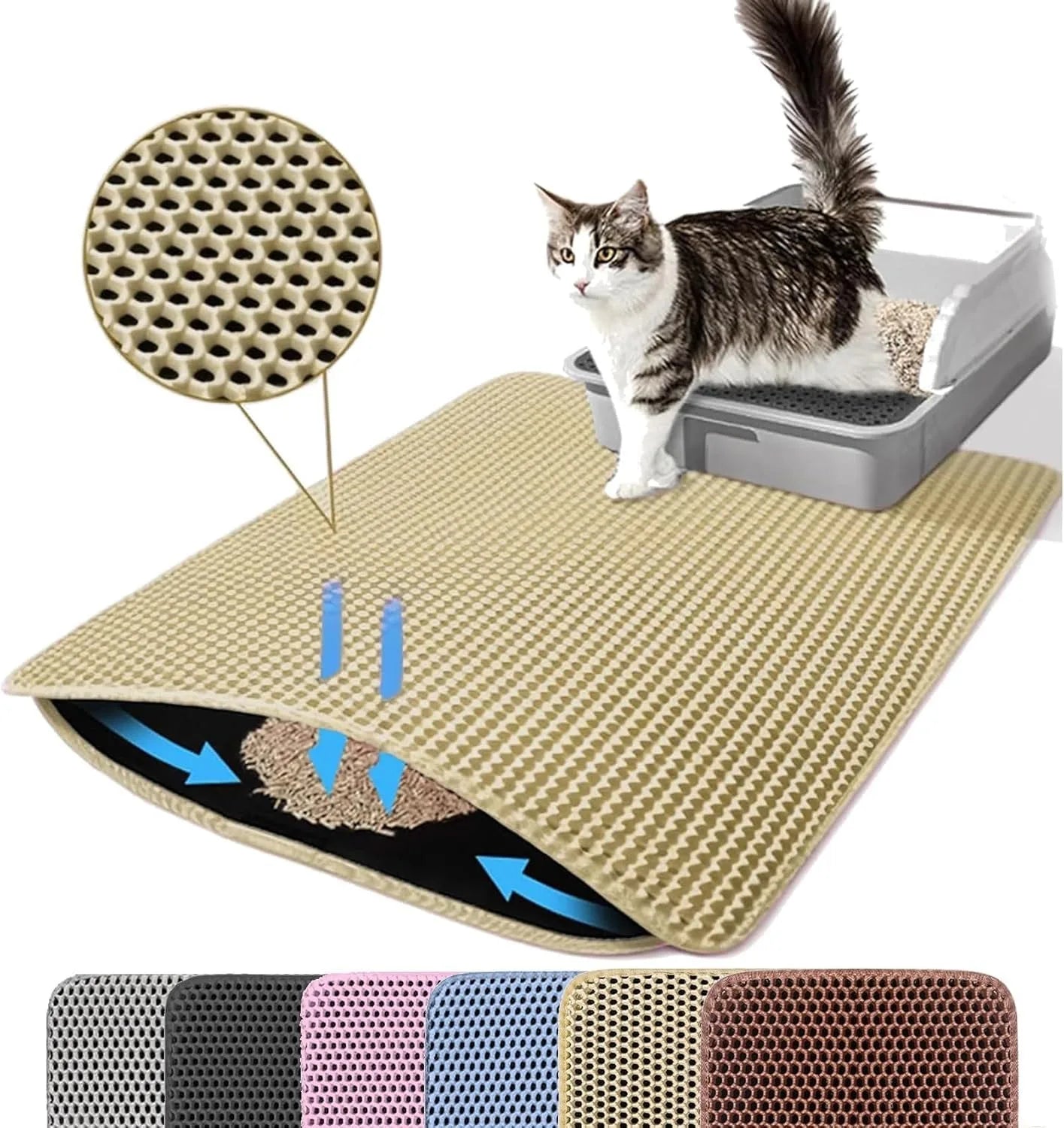 Invisible litter, litter mat