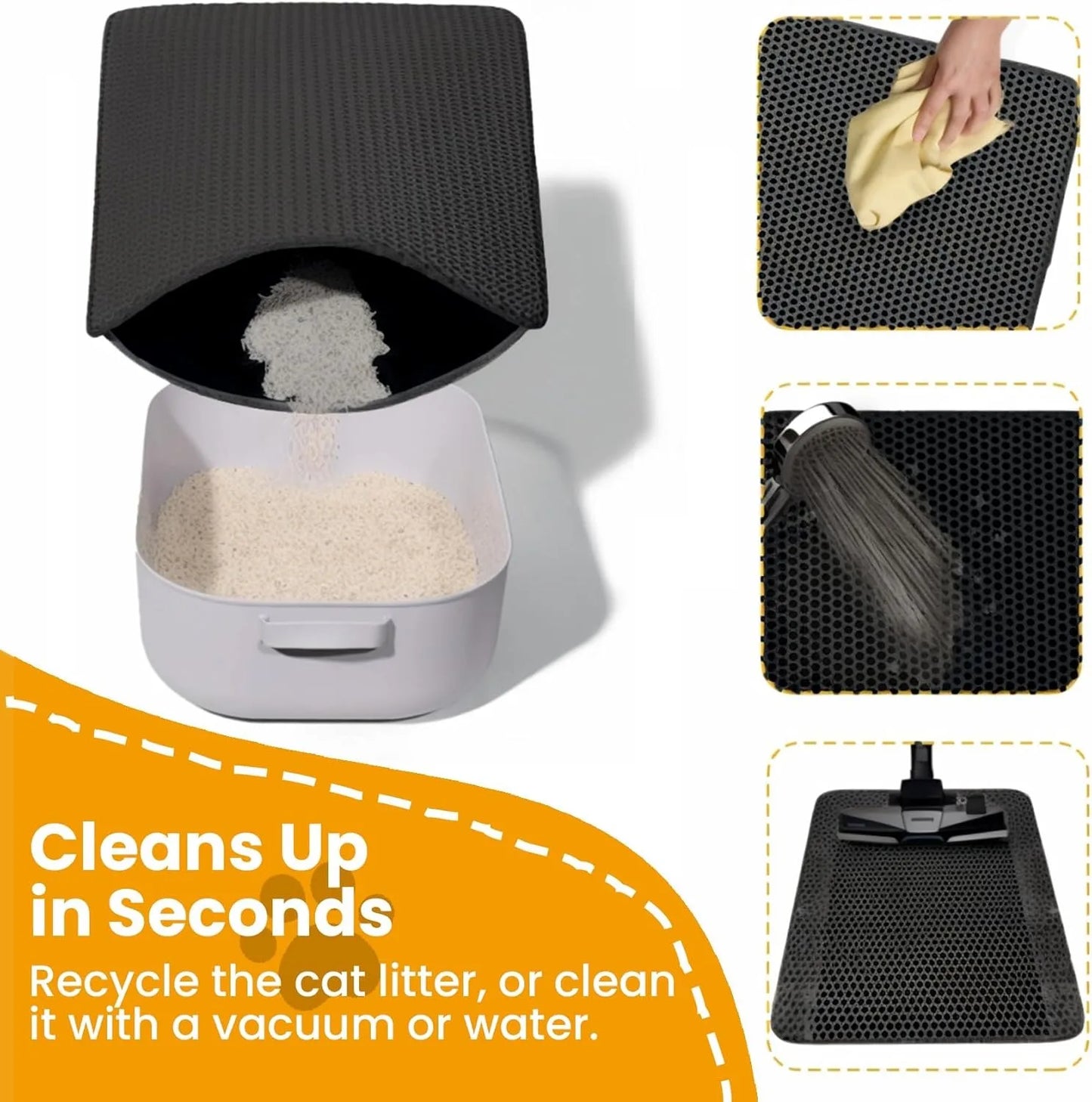 Invisible litter, litter mat