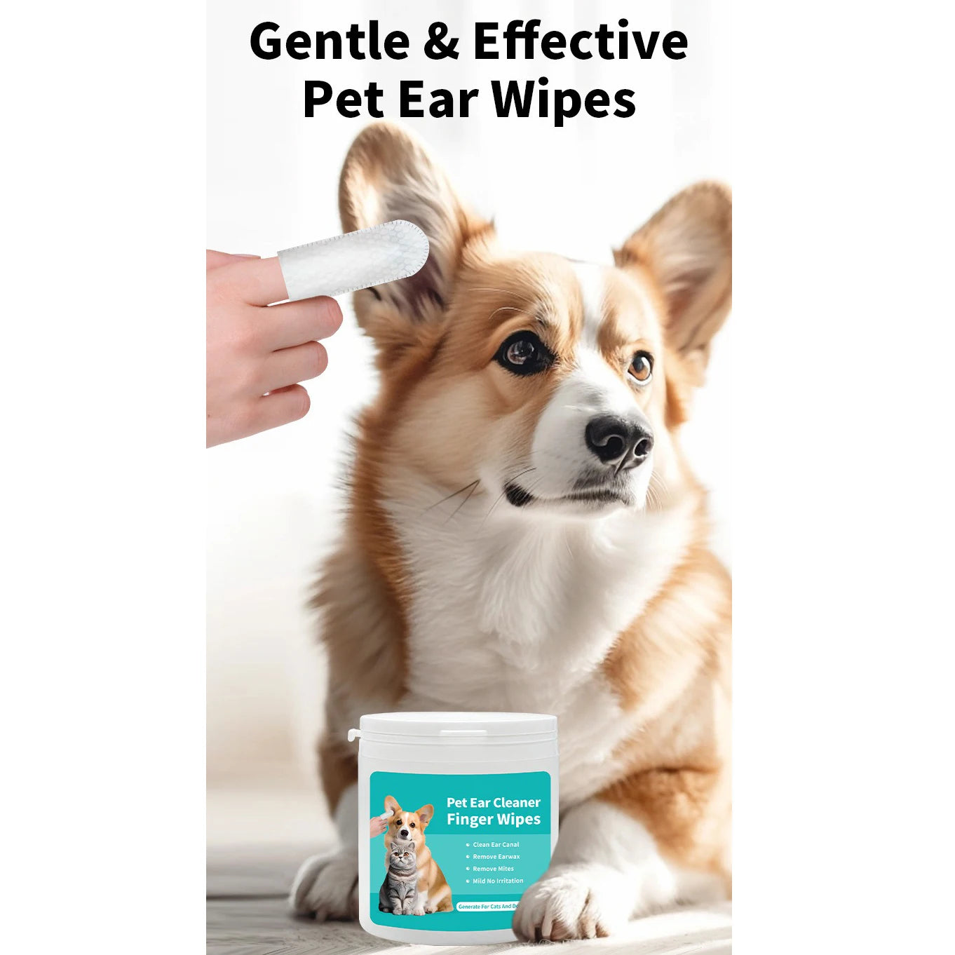 Pet ear cleaning wipes