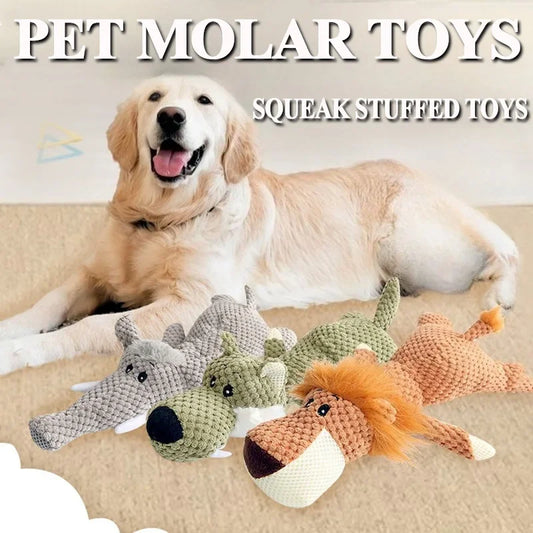 Cute animal pet molar toys