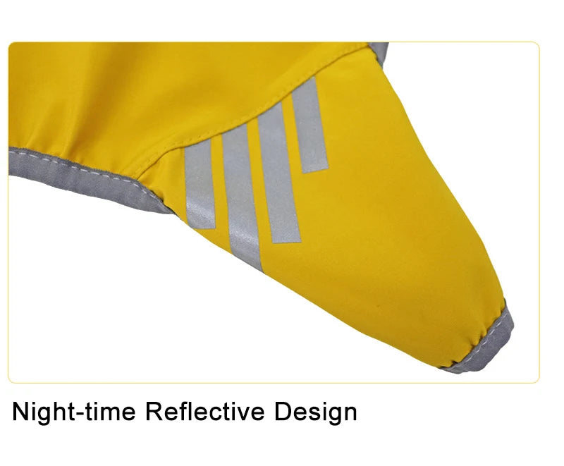 Reflective dog raincoat