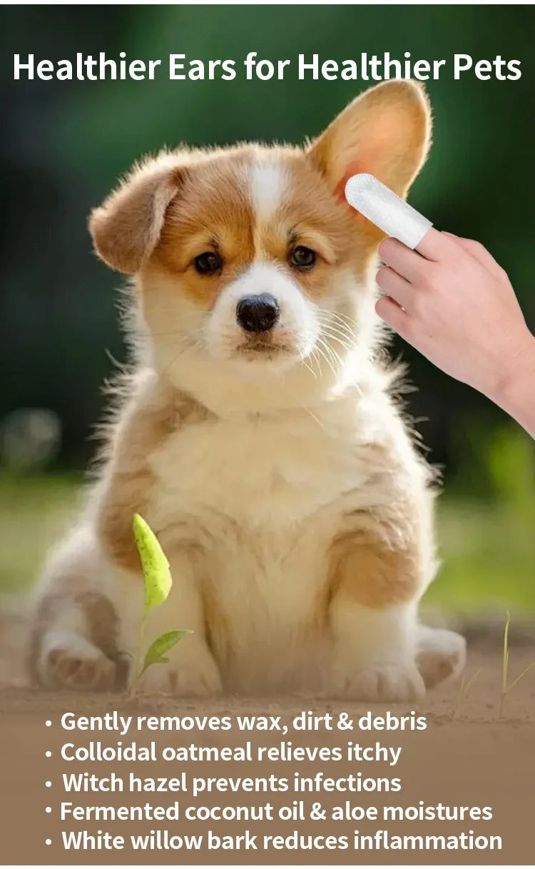 Pet ear cleaning wipes