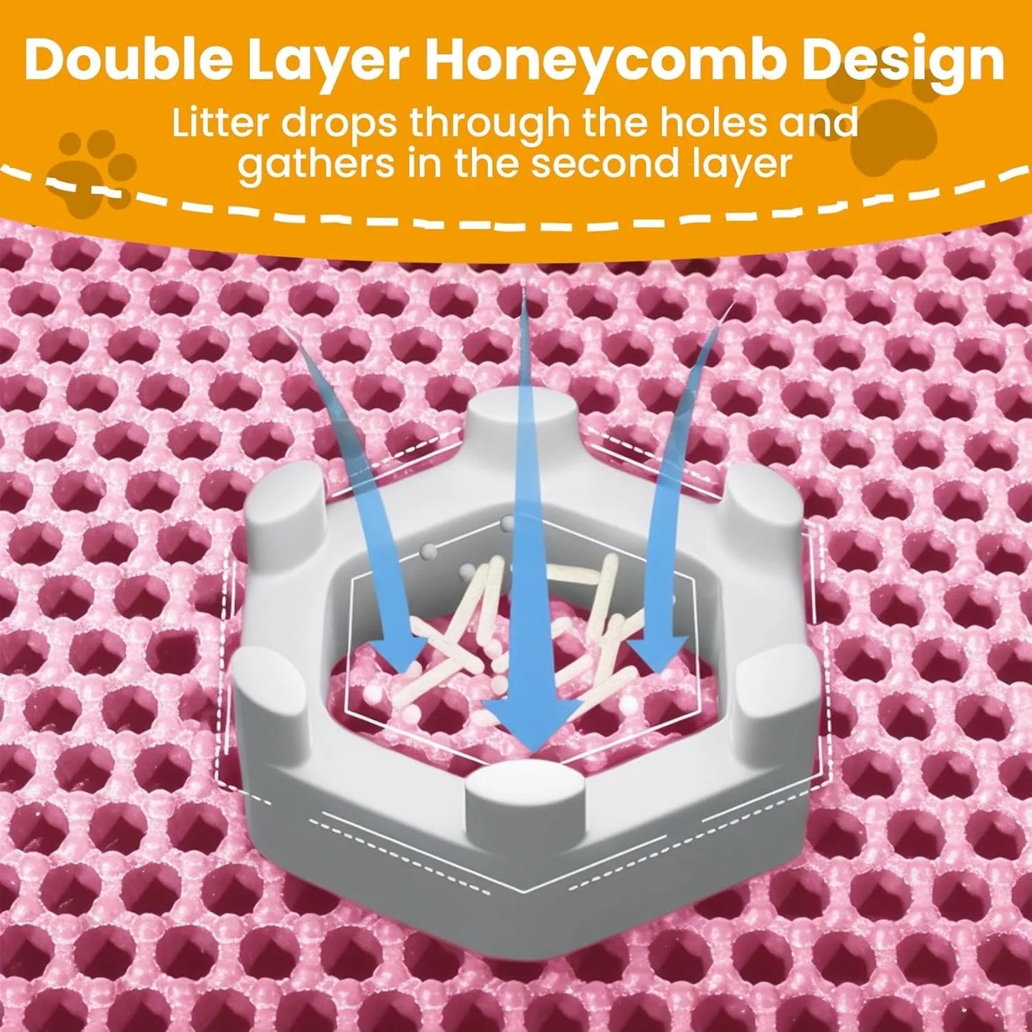 Invisible litter, litter mat