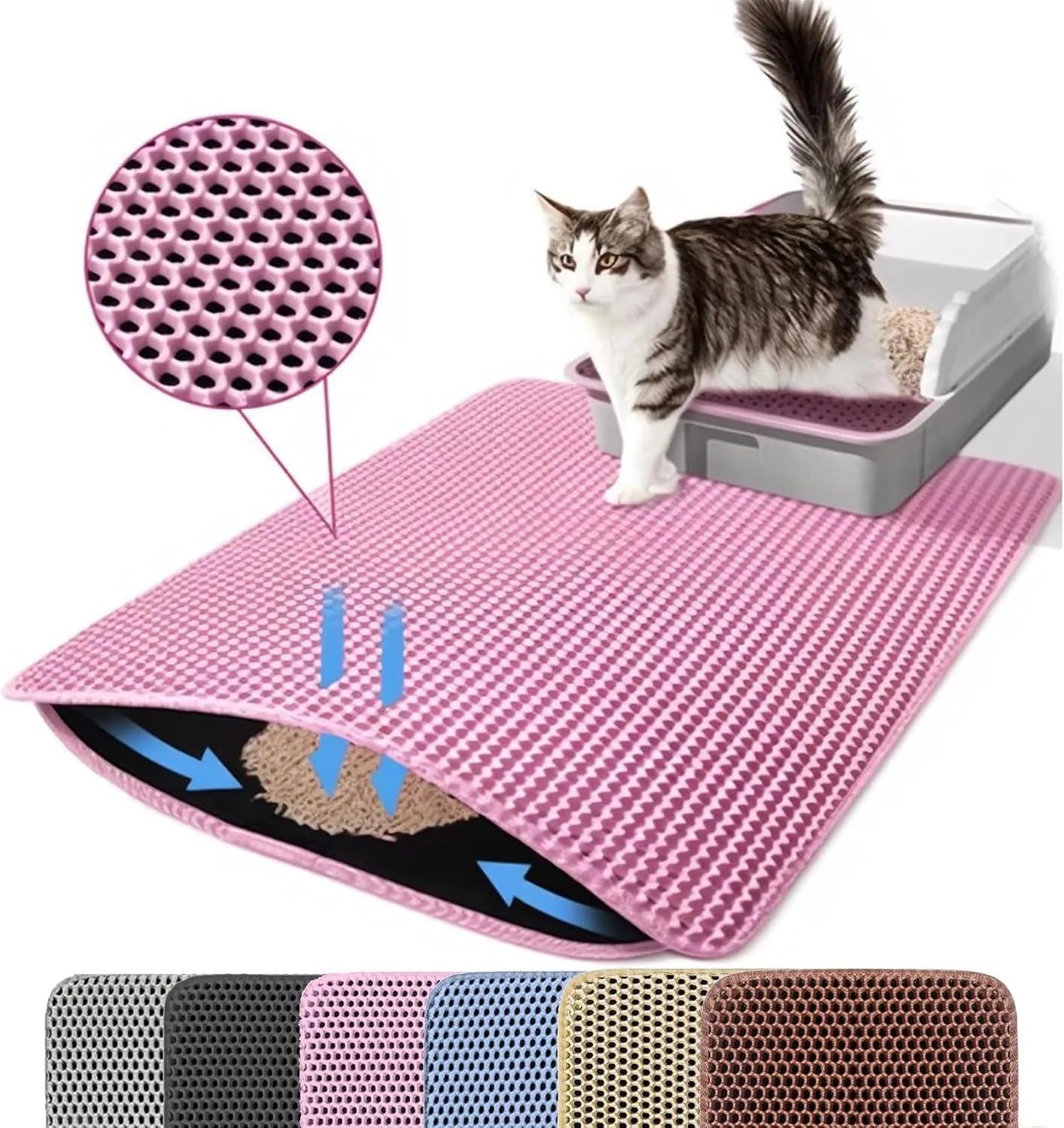Invisible litter, litter mat