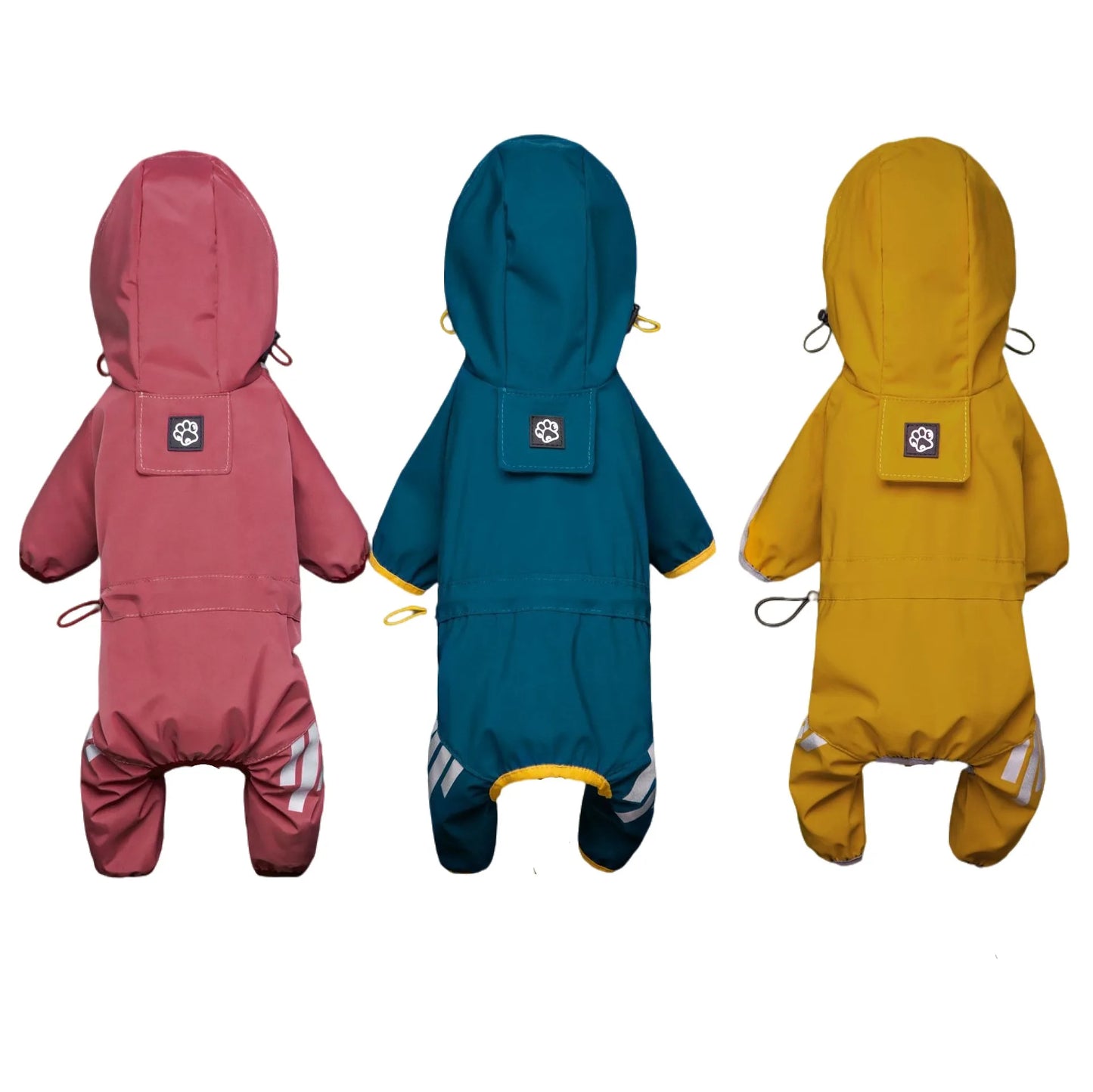 Reflective dog raincoat