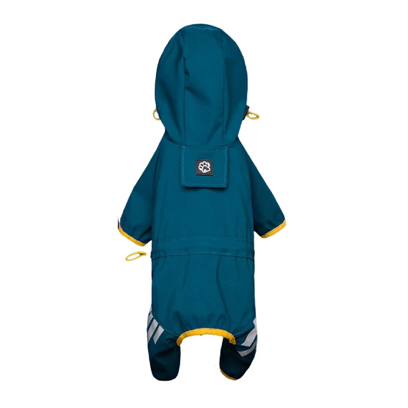 Reflective dog raincoat