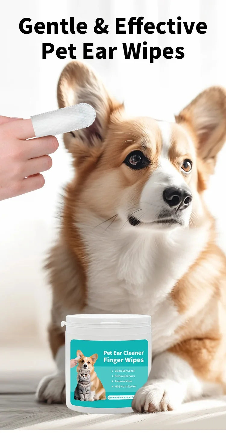 Pet ear cleaning wipes